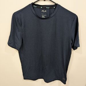 FLX Navy Men's Navy Short Sleeve Shirt